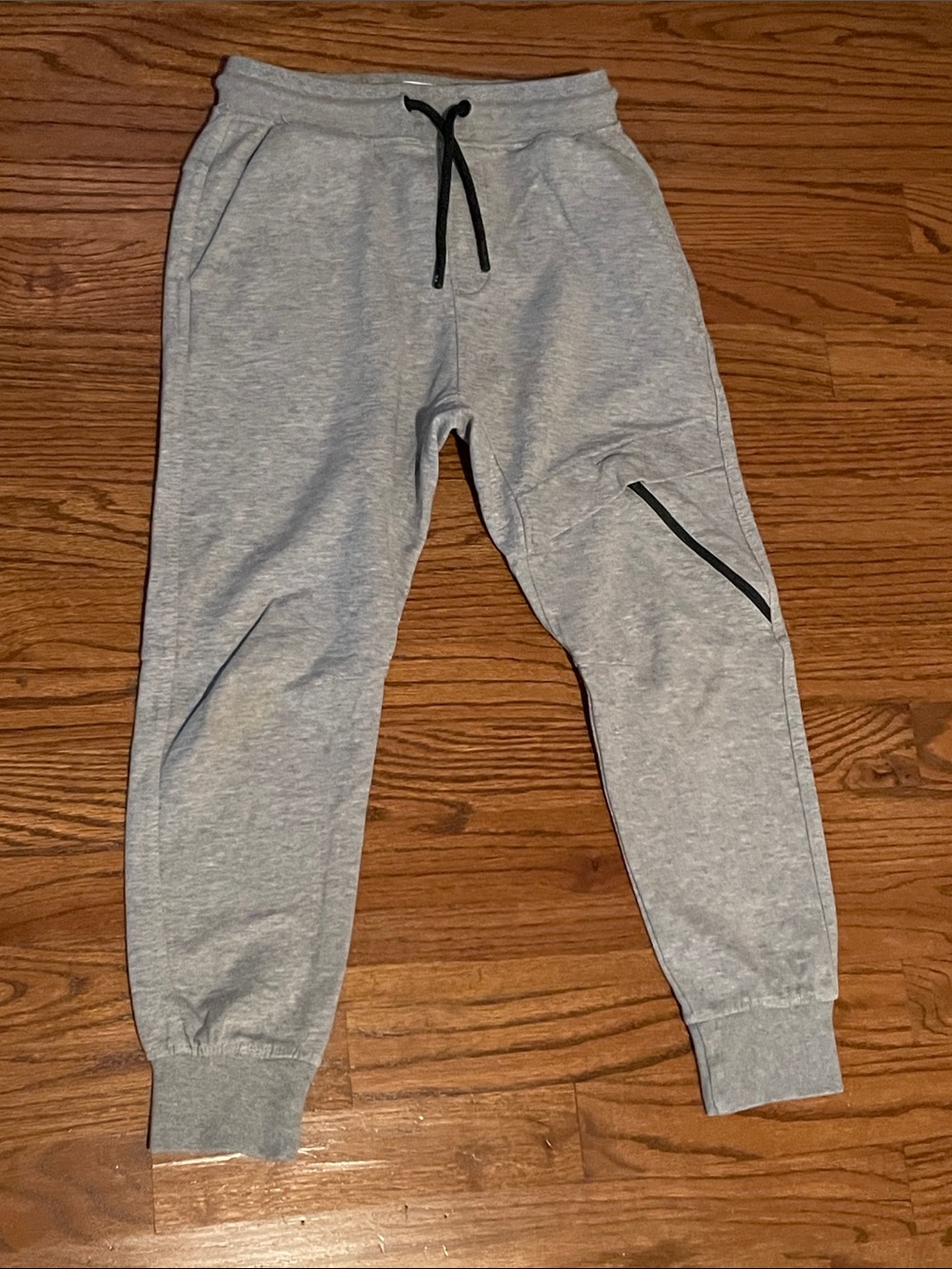 Zara Light Gray Kids Jogger Pants with Black Drawstring